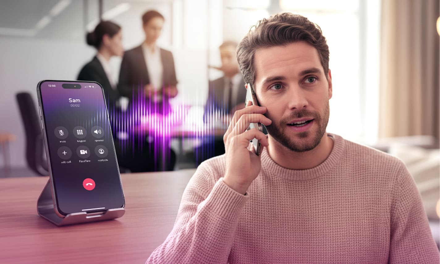 Real estate agent on phone